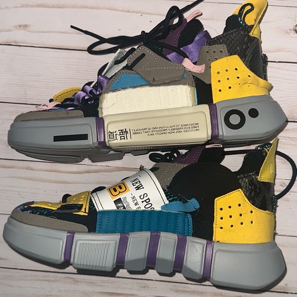 Colorful Multi-Panel Sneakers - Picture 7 of 11